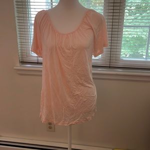 Light pink/peach tie-back top